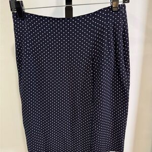 Vintage Navy Polka Dot Women's Skirt
